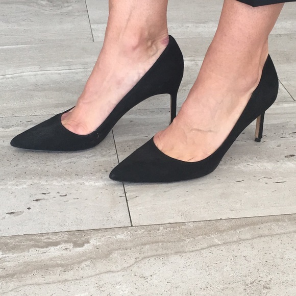 Manolo Blahnik bb 70 black suede pumps, EUC - Picture 3 of 7